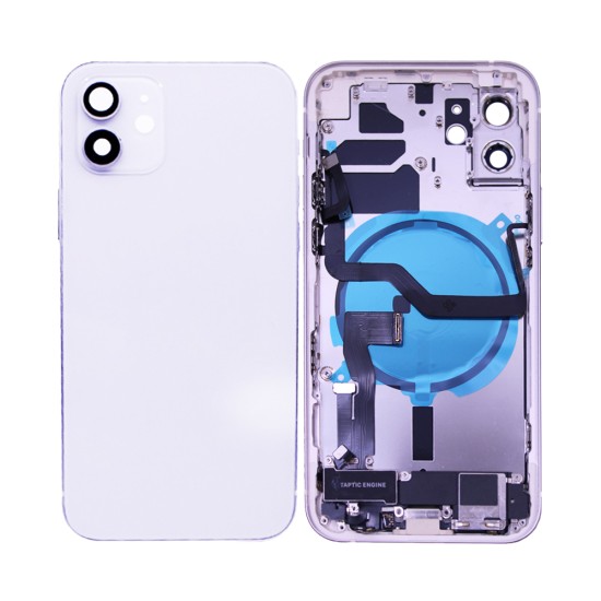 Tampa Traseira com Frame+Flex+Vibrator Apple iPhone 12 Branco Tampa Traseira com Frame+Flex+Vibrator Apple iPhone 12 Branco